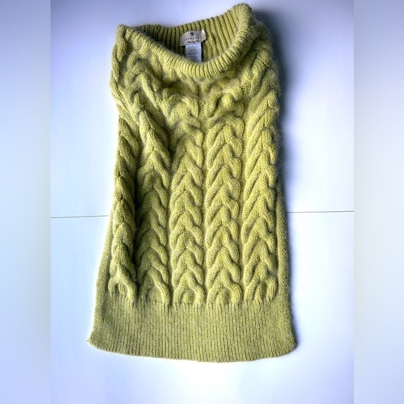 Berretti made in Italy neck warmer turtleneck green mohair blend - Picture 2 of 6